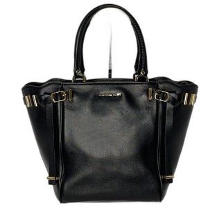 MICHAEL KORS Amelia Black Medium Leather Tote EUC